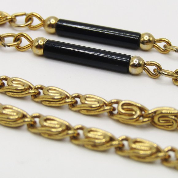 Vintage 1928 Locket Necklace Rose Enamel Victorian Revival 32" Long - Picture 5 of 7